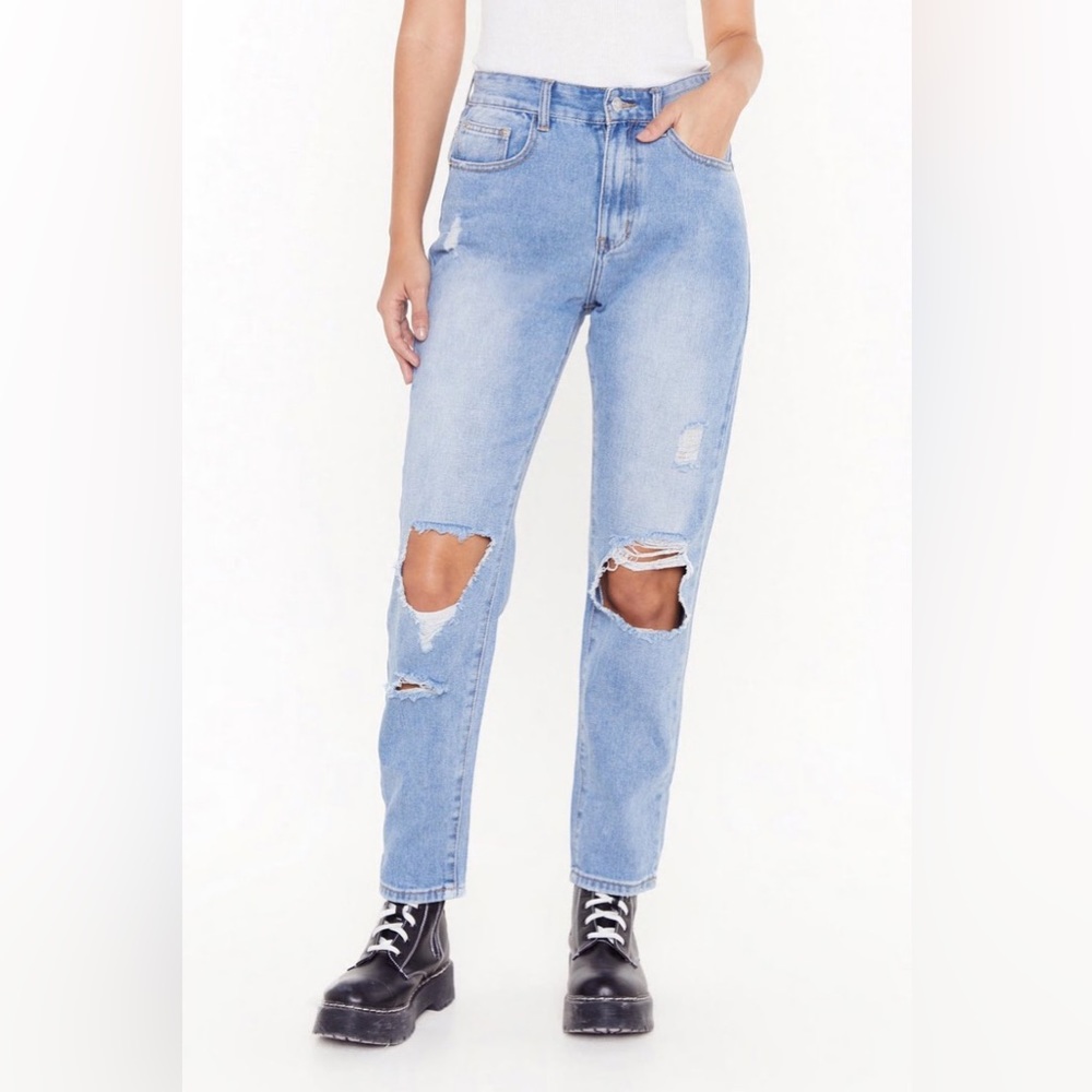 Nasty Gal Distress With The Best Ripped High-Waisted Jeans